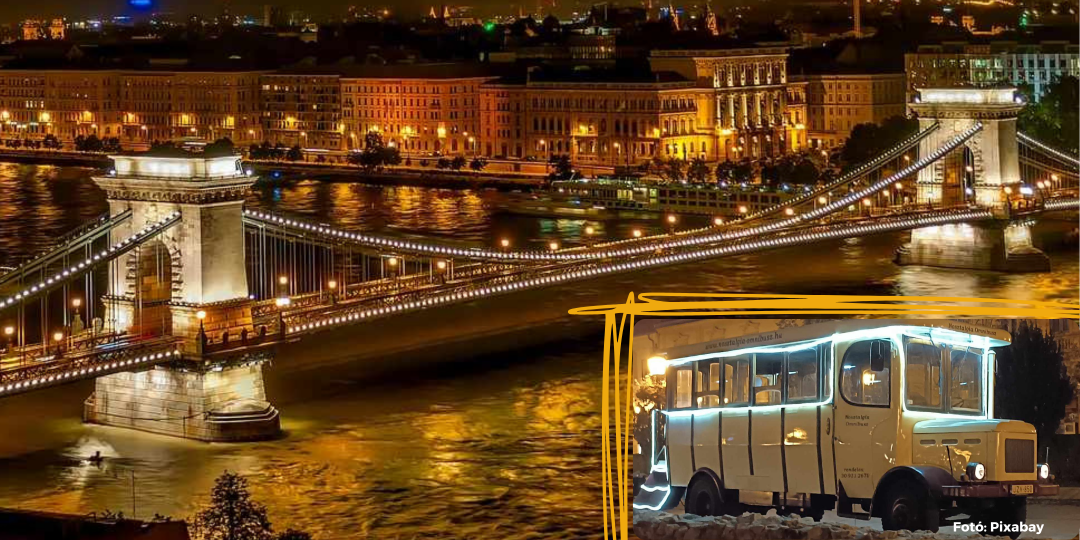 Éjjel az omnibusz tetején - esti omnibuszos városnézés Budapesten